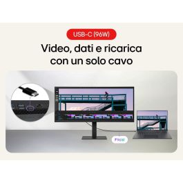 LG Monitor Curvo Ultrawide 34U650A - B 34 Pulgadas 3440x1440 WQHD IPS 100Hz USB-C 96W