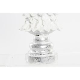 DKD Home Decor Figura Navidad Moderna Árbol Resina Blanco 13x43x13 cm