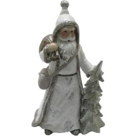 Figura Navidad Moderna DKD Home Decor Blanco Plateado 8 x 19.5 x 12.5 cm Precio: 9.5900002. SKU: B14FJST6FH