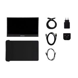 Verbatim PM-14 Monitor Portátil 14" Full HD 1080p IPS HDR USB-C HDMI con Altavoces Integrados Negro para PC, Mac y Gaming