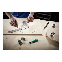 Wolfcraft Escuadra Universal 500 mm con Tope de Plástico Extraíble Profesional y Doméstico