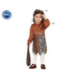 Disfraz Cavernícola Niña Bebé Marrón 0-6 Meses Prehistoria Carnaval