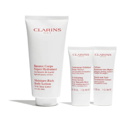 Clarins Set Baume Corps Super Hydratant 200ml Gommage Exfoliant Peau Neuve 30ml Crème Jeunesse Des Mains 30ml Precio: 30.50000052. SKU: B1J38MXVZB