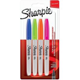 Sharpie Marcador Permanente Fine Punta Redonda 0.9 mm C-Surtidos Neón Blíster 4 Ud Precio: 3.50000002. SKU: B14HPEDCJ8