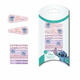 Cerdá Set de Accesorios para el Cabello Infantil Stitch en Caja, Multicolor, 8x13.8x0.1cm, Edad +3 años