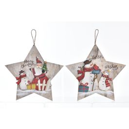 DKD Home Decor Adorno Colgante Navidad Tradicional Madera Natural Rojo 1.5 x 31 x 32.5 cm (12 Unidades) Precio: 77.50000027. SKU: B1CCA7PYDN