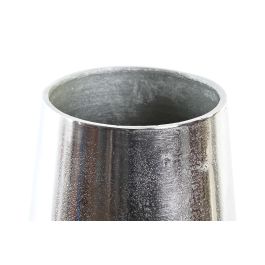 DKD Home Decor Jarrón Moderno de Aluminio Dorado Plateado, 15.5x15.5x26 cm, Colección Dole, Decoración Hogar, Pack 2 Unidades