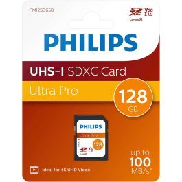 Philips FM12SD65B Tarjeta de Memoria SDXC 128GB Clase 10 UHS-I U3 V30 A1
