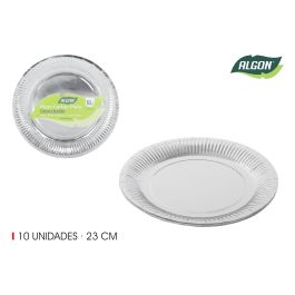 Set de 10 platos de cartón plata Algon 23 cm (18 Unidades) Precio: 15.90000016. SKU: B1A5TPFPYS
