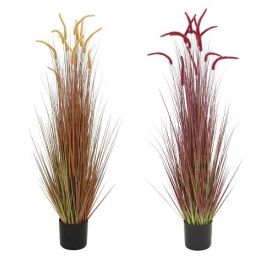 DKD Home Decor Planta Burdeos Naranja 30 x 150 x 30 cm (2 Unidades)