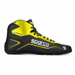 Sparco S00126945NRGF Botas de Kart K-Pole para Niños Microfibra Perforada Talla 45 Negro-Amarillo con Suela de Alto Agarre