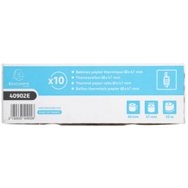 Exacompta Rollo Sumadora Térmico 60 mm x 47 mm 55 g/m2 FSC Sin BPA para TPV