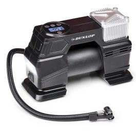 Dunlop Compresor de Aire 12V con Pantalla Digital, 150 PSI para Neumáticos Coche Moto Bici. Incluye 3 Adaptadores, Manguera 60cm y Cable 3m. Precio: 44.89000054. SKU: B16YLCGCE3