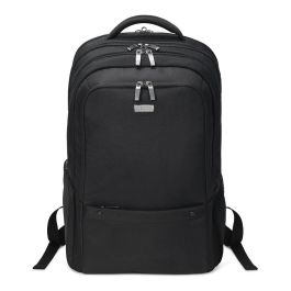 DICOTA Eco Backpack SELECT Mochila para portátil de 17.3 pulgadas, compartimento para portátil, hecha con materiales reciclados, unisex, negro