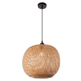 Lámpara Colgante Kasukabe de Bambú Natural Mediterráneo Boho-chic para Salones, Comedores, Dormitorios, Restaurantes E27 [SKD-P80003]