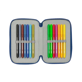 Portatodo Safta Azul oscuro 12,5 x 19,5 x 5,5 cm 37 Piezas