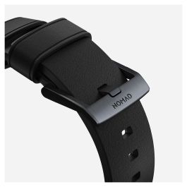 Nomad Modern Strap Active Band Pro para Apple Watch Ultra / 46mm, Correa de Cuero y Acero Inoxidable Ajustable, Negro - Tallas 42/44/45/49 mm