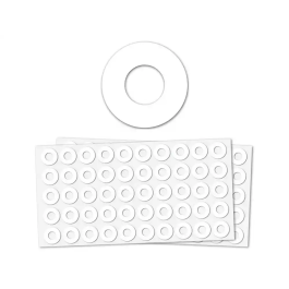 Liderpapel Arandela Autoadhesiva Blanca Blister de 100 Unidades para Conservación de Hojas Taladradas