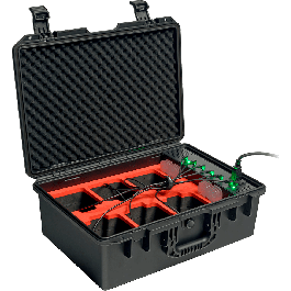 Algamlight Case y Cargador EVENTPAR44-QUAD-IP para 6 Proyectores Event Par 44 Quad IP con Filtros Magnéticos