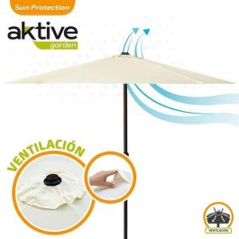 Sombrilla Aktive 250 x 235 x 250 cm Aluminio Crema