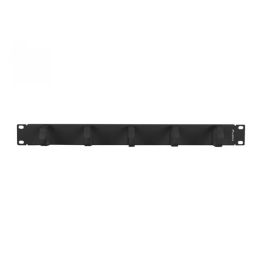 Lanberg Organizador de Cables 5 Anillos 19 Pulgadas, Negro Lanberg Organizador de Cables 5 Anillos 19 Pulgadas, Negro