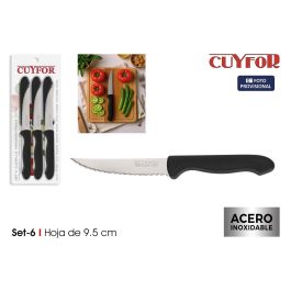 Set-6 Cuchillos Microdentados 9.5Cm Cuyfor (24 Unidades) Precio: 70.80000037. SKU: B1435M9FTT