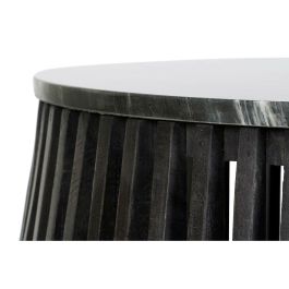 Mesa auxiliar DKD Home Decor Negro Mármol 90 x 90 x 45 cm Madera de mango