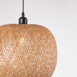 Lámpara Colgante Kasukabe de Bambú Natural Mediterráneo Boho-chic para Salones, Comedores, Dormitorios, Restaurantes E27 [SKD-P80003]