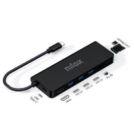 Nilox NXDSUSBC04 Dock Station USB-C 8 en 1: 3x USB 3.0, 2x HDMI 4K, Lector SD, RJ45, PD 100W, Aluminio Negro Precio: 35.88999997. SKU: S8102778
