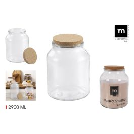 Tarro de vidrio con tapón de corcho 2900 ml - La Mediterranea (6 Unidades) Precio: 31.89000012. SKU: B19DL2KW3R