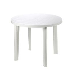 Mesa redonda color blanco para exterior ø 90 x 72 cm