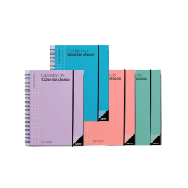 Additio Cuaderno Profesorado D-P Espiral Doble 256 Páginas PVC Colores Surtidos