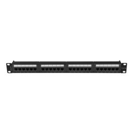 Lanberg PPUA-1024-B Patch Panel 24 Puertos Cat6a 1U Negro Montaje en Bastidor