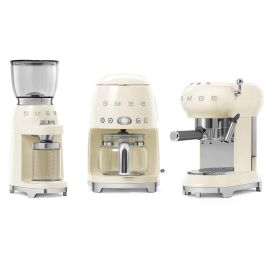 Smeg CGF11CREU Molinillo de Café 50s Style con Fresa Cónica Ajustable 350g, Color Crema