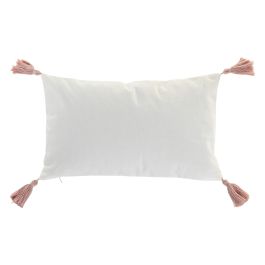 DKD Home Decor Cushions ch1c25 Cojín Urban Poliéster Blanco y Rosa 30 x 50 cm (2 Unidades)