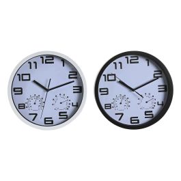 Reloj Pared Basicos DKD Home Decor Blanco Negro 4 x 25.5 x 25.5 cm (2 Unidades)