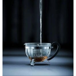 Bodum Chambord Tetera con Filtro Acrílico Tipo Cesta para Infusión Perfecta de Té y Tisanas 1.3L Vidrio Plástico Negro