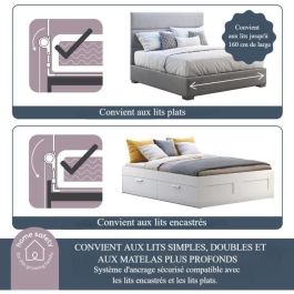 Dreambaby DRE9312742477509 Barrera de Cama Nicole para Camas y Camas Planas 150x50 cm Gris