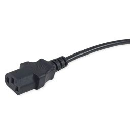 EQUIP 112301 Cable de Alimentación 3m Negro, Conector IEC C13 a BS 1363 (UK), 250V 10A, H05VVH2-F, 3 x 0.75 mm², Angular 90°