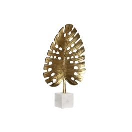 DKD Home Decor Decoración Tropical Hoja de Aluminio y Mármol Dorado y Blanco 7.5 x 47 x 28 cm Precio: 43.99000012. SKU: S3043194