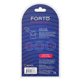 Anillo para el Pene Forto Negro (Talla única)