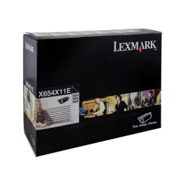 Lexmark X654X31E Tóner Láser Negro Original 36000 Páginas para X654x31e, X654de, 654, 656de, 658de