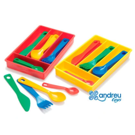 Dantoy Juego de Cubiertos para 4 Servicios, 17 Piezas, Juegos Didácticos Precio: 7.49999987. SKU: B1A684A7PM