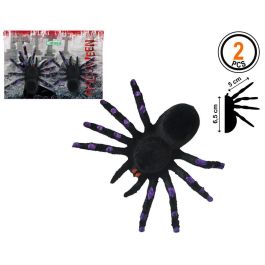Decoración Arañas Negro-Lila 6,5 cm Halloween 2 Unidades Precio: 1.49999949. SKU: S1130066