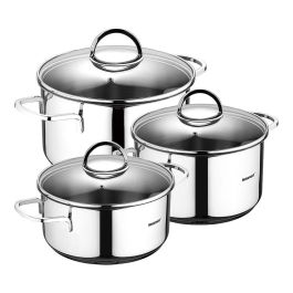 Bergner Batería de Cocina 6 Piezas Acero Inoxidable para Inducción Mate con Brillo Ø16/18/20 cm Precio: 43.49999973. SKU: B1DXSY8WYC