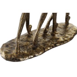 DKD Home Decor Figura Decorativa Romantico Bailarinas Cobrizo Dorado Resina 29 x 9 x 30.5 cm (4 Unidades)