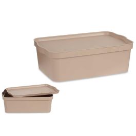Caja Plastico Con Tapa 14L Beige Kipit 29X14CM (12 Unidades) Precio: 73.50000042. SKU: B132JGP7HX