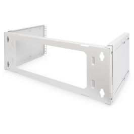 Digitus Soporte de Pared para Rack 19" 4U, Bastidor Mural para Patch Panel, Acero Gris, Capacidad 15 kg