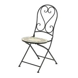 Outdoor Living By Decoris Silla Atenas Plegable Exterior Metálica Mosaico Negro Ø39 x 52 x 92,5 cm Precio: 89.79000052. SKU: B16R9R657Q