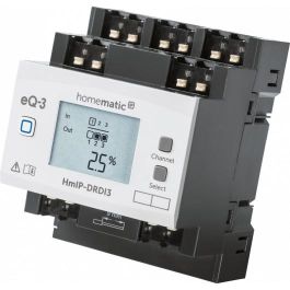 Homematic IP HMIP-DRDI3 Dimmaktor regulador de luminosidad para carril DIN, 3 canales, 869,65 MHz, IP20 Precio: 318.68999965. SKU: B1G562GY7B